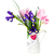 Bouquet of pink tulips, violet iris and muscari in the pot  stock photo © dashapetrenko