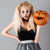 aantrekkelijk · blonde · vrouw · halloween · clown · make · bloed - stockfoto © deandrobot