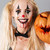 blonde · vrouw · halloween · clown · make · gek - stockfoto © deandrobot