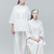 Two fashion women in white dress stock photo © deandrobot
