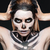 Woman with skeleton halloween makeup stock photo © deandrobot