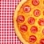 pepperoni · Pizza · Hälfte · rot · Restaurant · Abendessen - stock foto © dehooks
