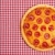 todo · pepperoni · pizza · rojo · mantel · espacio · de · la · copia - foto stock © dehooks