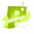 Green abstract paint splashes font. Letter P stock photo © Designer_things