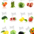 gesunden · Bio-Lebensmittel · Set · frischen · Früchte · Gemüse - stock foto © designsstock