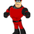 piros · fekete · szuperhős · rajz · karakter · izom - stock fotó © DesignWolf