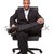 jonge · afro-amerikaanse · zakenman · ontspannen · stoel · geïsoleerd - stockfoto © dgilder