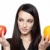 Produce - apples and oranges woman stock photo © dgilder