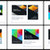 Material design template. Creative colourful abstract brochure set, annual report, horizontal cover stock photo © Diamond-Graphics