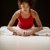 koyu · esmer · kadın · yoga · portre - stok fotoğraf © diego_cervo