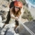 turystyka · młoda · kobieta · górę · górskich · szczęśliwy · sportu - zdjęcia stock © diego_cervo