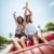 beautiful twin sisters having fun in cabriolet car stock photo © diego_cervo