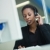 mulher · trabalhando · call · center · feminino · africano · americano · atendimento · ao · cliente - foto stock © diego_cervo