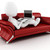uomo · 3d · laptop · seduta · rosso · divano · business - foto d'archivio © digitalgenetics