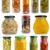 Set of different berries, mushrooms and vegetables conserved in glass jars stock photo © digitalr