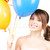 happy teenage girl with balloons stock photo © dolgachov
