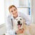 glücklich · Arzt · Retriever · Hund · Tierarzt · Klinik - stock foto © dolgachov