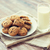 close up of chocolate oatmeal cookies and milk stock photo © dolgachov