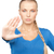 woman making stop gesture stock photo © dolgachov