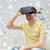 tânăr · virtual · realitate · setul · cu · cască · ochelari · 3d · tehnologie - imagine de stoc © dolgachov