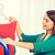 happy woman choosing clothes at home wardrobe stock photo © dolgachov