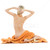 frumos · doamnă · portocaliu · prosoape · alb · femeie - imagine de stoc © dolgachov