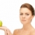 young beautiful woman with green apple stock photo © dolgachov
