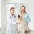 glücklich · Frau · Hund · Arzt · Tierarzt · Klinik - stock foto © dolgachov