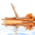 long legs of girl with orange towel on white sand #2 stock photo © dolgachov