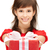 happy teenage girl with gift box stock photo © dolgachov