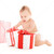bébé · garçon · cadeaux · photos · blanche · enfant - photo stock © dolgachov
