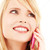 gelukkig · meisje · roze · telefoon · portret · vrouw · gezicht - stockfoto © dolgachov