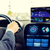 close up of man driving car with navigation system stock photo © dolgachov