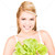 happy woman with lettuce stock photo © dolgachov