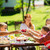 happy family having dinner or summer garden party stock photo © dolgachov