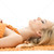 frumos · doamnă · portocaliu · prosoape · spa · salon - imagine de stoc © dolgachov