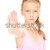 Mädchen · Stoppschild · hellen · Bild · Hand - stock foto © dolgachov