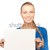 woman with blank board stock photo © dolgachov