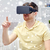 tânăr · virtual · realitate · setul · cu · cască · ochelari · 3d · tehnologie - imagine de stoc © dolgachov