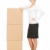 atraente · empresária · grande · caixas · quadro · mulher - foto stock © dolgachov