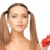 mulher · vermelho · flor · quadro · cara · cabelo - foto stock © dolgachov