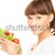 schönen · Hausfrau · Gemüse · Bild · weiß · Frau - stock foto © dolgachov