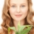 vrouw · groene · spruit · foto · gezondheid - stockfoto © dolgachov