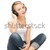 feliz · grande · auriculares · Foto · mujer - foto stock © dolgachov