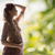 siluetă · imagine · gravidă · femeie · frumoasa · familie · maternitate - imagine de stoc © dolgachov