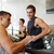 men exercising on treadmill in gym stock photo © dolgachov