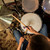 Homme · musicien · jouer · tambours · concert · musique - photo stock © dolgachov
