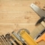 madera · de · trabajo · herramientas · vio · gobernante - foto stock © donatas1205