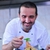 chef · bello · bianco · uniforme · pasta · insalata - foto d'archivio © dotshock