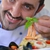 chef · bello · bianco · uniforme · pasta · insalata - foto d'archivio © dotshock
